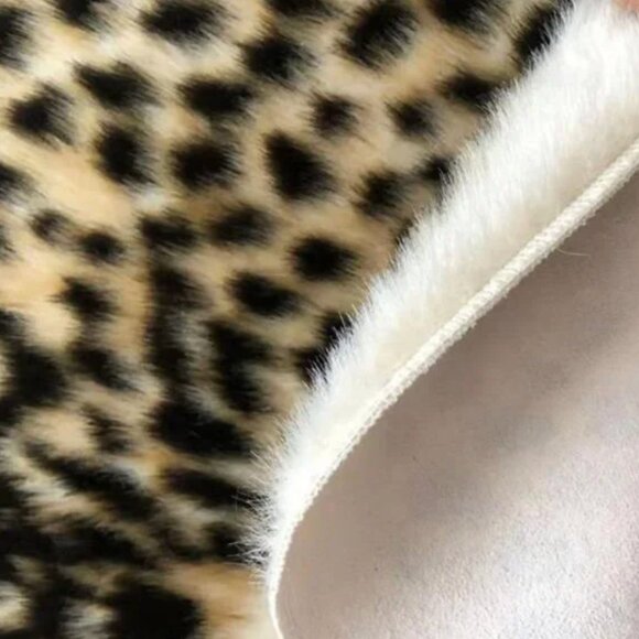 Leopard Print Area Rug,Faux Cowhide Hide Skin Rug Animal Printed Mat Carpet - Picture 2 of 5